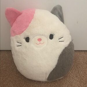 Squishmallows Karina the Calico Cat Plush Pillow - Pink, Gray, White